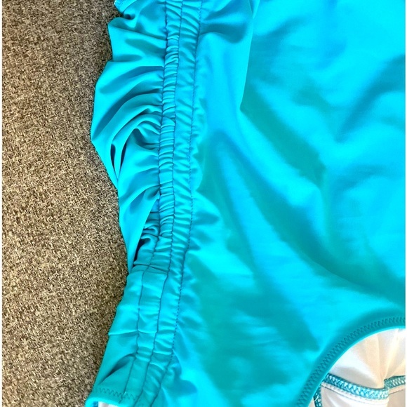 Beachsissi Twistfront side drawstring one piece‎ aqua swimsuit NWOT - Picture 8 of 8